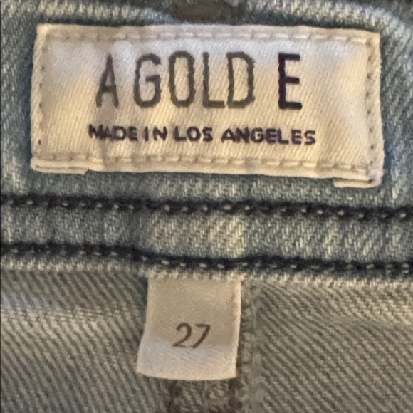 AGOLDE Light Blue Distressed Wide Leg Jeans Mid Rise Sz 27 Joyce Designer Denim - Picture 5 of 9